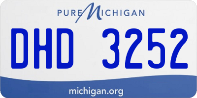 MI license plate DHD3252
