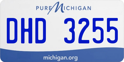 MI license plate DHD3255