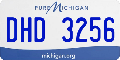 MI license plate DHD3256