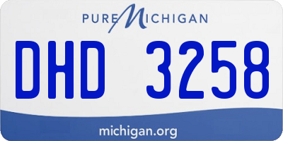 MI license plate DHD3258