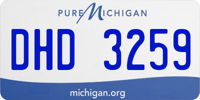 MI license plate DHD3259