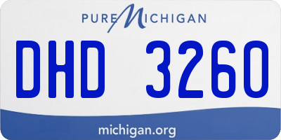 MI license plate DHD3260