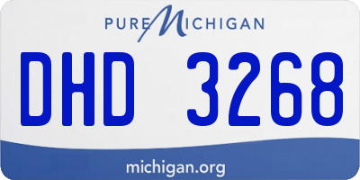 MI license plate DHD3268