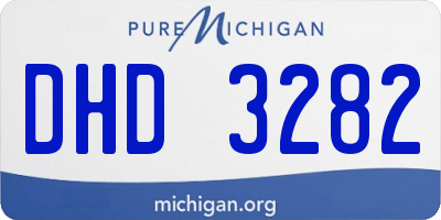 MI license plate DHD3282