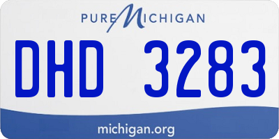 MI license plate DHD3283