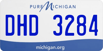 MI license plate DHD3284