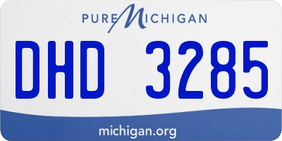 MI license plate DHD3285