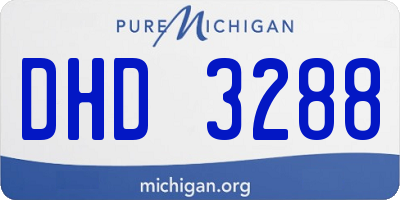 MI license plate DHD3288