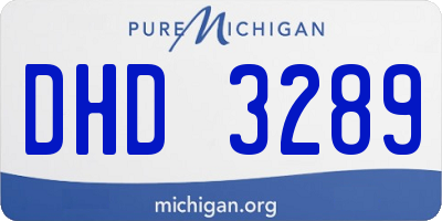 MI license plate DHD3289