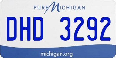 MI license plate DHD3292