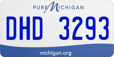 MI license plate DHD3293