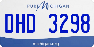 MI license plate DHD3298