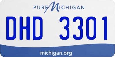 MI license plate DHD3301