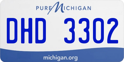 MI license plate DHD3302