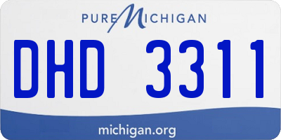 MI license plate DHD3311