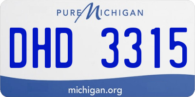 MI license plate DHD3315
