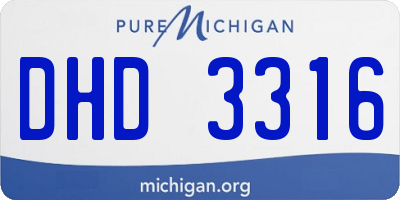 MI license plate DHD3316