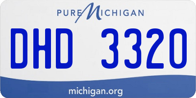 MI license plate DHD3320