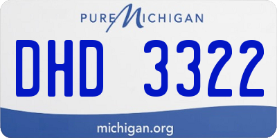 MI license plate DHD3322