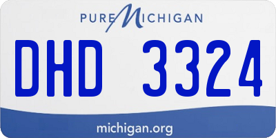 MI license plate DHD3324