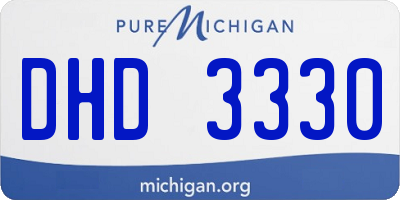 MI license plate DHD3330
