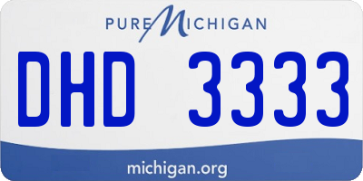 MI license plate DHD3333