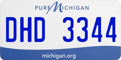 MI license plate DHD3344
