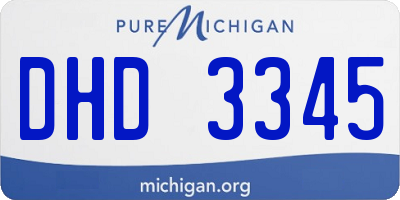 MI license plate DHD3345