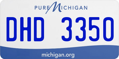 MI license plate DHD3350
