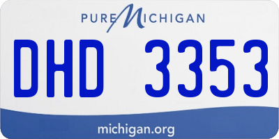 MI license plate DHD3353