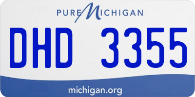 MI license plate DHD3355