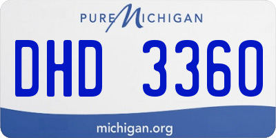 MI license plate DHD3360