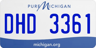 MI license plate DHD3361