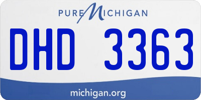 MI license plate DHD3363