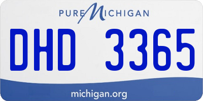MI license plate DHD3365