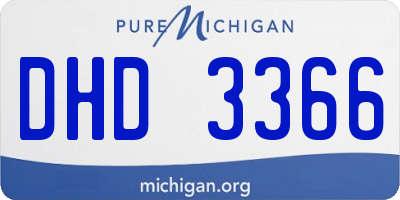 MI license plate DHD3366