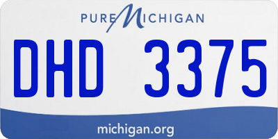 MI license plate DHD3375