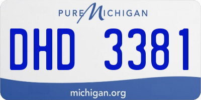 MI license plate DHD3381