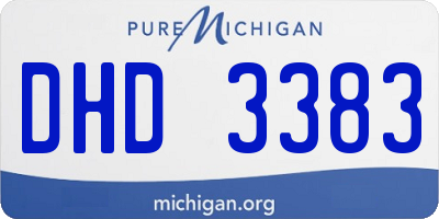 MI license plate DHD3383