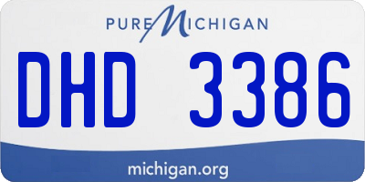 MI license plate DHD3386
