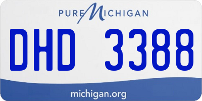 MI license plate DHD3388