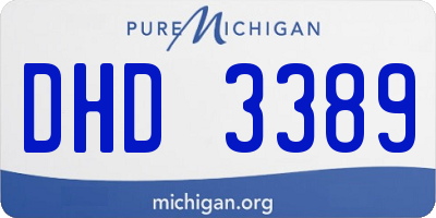 MI license plate DHD3389
