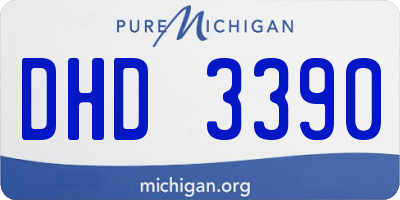 MI license plate DHD3390
