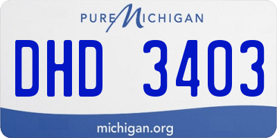 MI license plate DHD3403