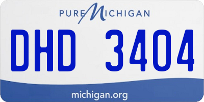 MI license plate DHD3404