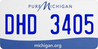 MI license plate DHD3405