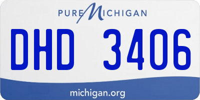 MI license plate DHD3406