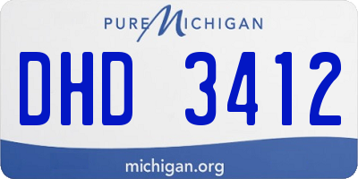 MI license plate DHD3412