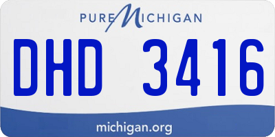 MI license plate DHD3416