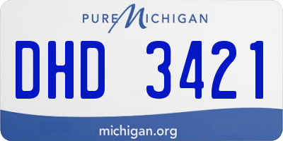 MI license plate DHD3421